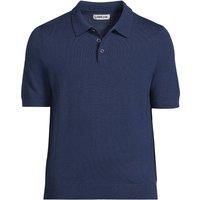 Lands' End Men's Pure Merino Wool Polo Shirt in Navy | Size: Large