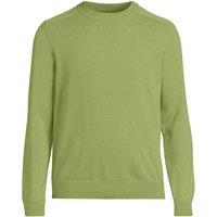 Lands' End Men's Pure Merino Wool Crew Neck Jumper in Green | Size: Large
