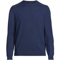 Lands' End Men's Pure Merino Wool Crew Neck Jumper in Navy | Size: 2XL