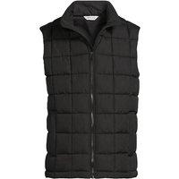 Lands' End Men's Grid Quilted FeatherFree Gilet in Black | Size: Small