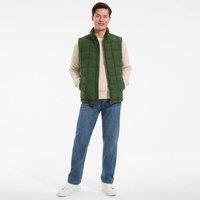 Lands' End Men's Grid Quilted FeatherFree Gilet in Green | Size: XL