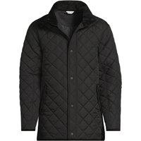 Lands' End Men's Diamond Quilted Cord Trimmed FeatherFree Jacket in Black | Size: Large