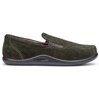 Hotter Men's 'Relax' Slippers in Dark Green | Size: 11