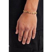 Cernucci Men's Micro Multi Gemstone Bracelet - 6mm - Gold in Metallic Gold | Size: 7 inches