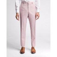 Ted Baker Men's Burra Slim Fit Rose Sharkskin Suit Trouser in Pink | Size: 30R