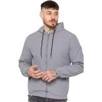 Enzo Men's Hooded Windbreaker Jacket in Grey | Size: Small