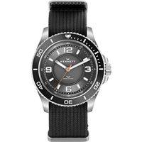 Kennett Men's Solaxplorer Solar-Powered Adventure Watch with Fabric Straps in Black