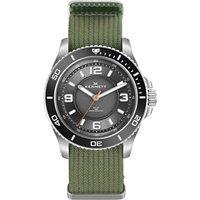Kennett Men's Solaxplorer Solar-Powered Adventure Watch with Fabric Straps in Green