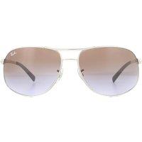 Ray-Ban Men's Aviator Silver Brown Gradient RB3387 Sunglasses