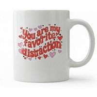 Dyzi You Are My Favorite Distraction Mug Valentine's Day Gift in White
