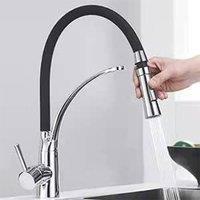 Heable Versatile Kitchen Tap Pull Out Sprayer Shower Head Chrome in Silver