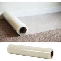 Living and Home 50M x 60Cm Disposable Clear Self-adhesive Protective Film Roll | Size: 50M x 60 cm