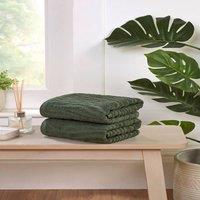 Rapport Home Safari Pure Cotton Face, Hand, Bath Towel & Bath Sheet Set in Green