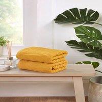 Rapport Home Safari Pure Cotton Face, Hand, Bath Towel & Bath Sheet Set in Yellow