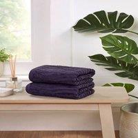 Rapport Home Safari Pure Cotton Face, Hand, Bath Towel & Bath Sheet Set in Purple