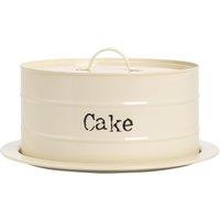Harbour Housewares Kitchen Cake Tin - Vintage Metal Kitchen Storage Container Tin in Cream
