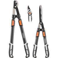 VonHaus 3Pc Garden Shears Set in Grey