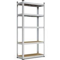 VonHaus 5 Tier Garage Shelving Unit in Silver