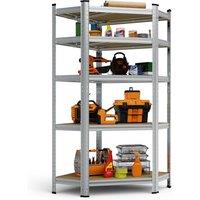 VonHaus 5 Tier Garage Shelving Units in Silver