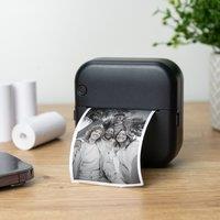 Menkind RED5 Portable Phone Printer Compact Yet Powerful 200 DPI Printing Wonder in Black
