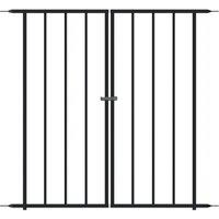Primrose 92cm Abbey Road Gate Black Galvanised Steel Panacea Fence System