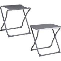 Redcliffs 2-in-1 Camping Stool with Tabletop Foldable Portable Lightweight in Grey