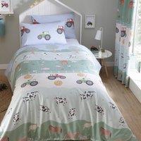 HomeSpace Direct Charming Farm Friends Duvet Cover Set | Size: Single