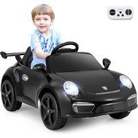 Costway 12V Kids Ride on Car Licensed Porsche Electric Vehicle Ride on Toy in Black