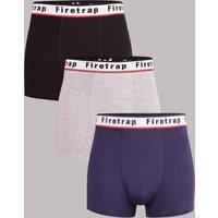 Firetrap Men's 3 Pack Cotton Stretch Boxers with Logo Waistband | Size: Medium