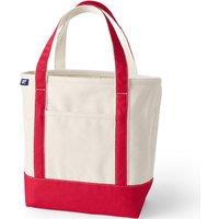 Lands' End Women's Medium Open Top Canvas Tote Bag in Red