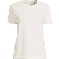 Lands' End Women's Plus Supima Short Sleeve Crew Neck T-shirt in Ivory | Size: 20-22