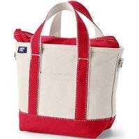 Lands' End Women's Small Zip Top Canvas Tote Bag in Red