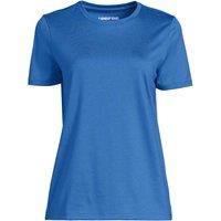 Lands' End Women's Supima Short Sleeve Crew Neck T-shirt in Cobalt | Size: 10-12
