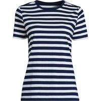 Lands' End Women's Supima Short Sleeve Crew Neck T-shirt in Navy | Size: 16-18