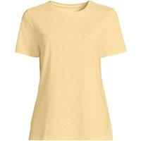 Lands' End Women's Supima Short Sleeve Crew Neck T-shirt in Bright Yellow | Size: 14-16
