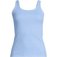Lands' End Women's Petite Micro Rib Vest Top in Baby Blue | Size: 14-16