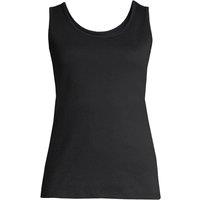 Lands' End Women's Cotton Vest Top in Black | Size: 14-16