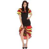 tectake Women's Flamenco Dancer Costume in Red | Size: Small