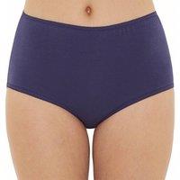 Just Essentials Women's 4 Pack Plain High Waist Full Briefs in Navy | Size: 16