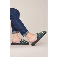 Moshulu Women's 'Malia 2' Mule Slippers in Teal | Size: 5