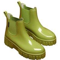 IVACHY Women's Waterproof Rain Boots Wellingtons Boots- Chelsea Boots in Bright Green | Size: 3