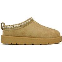 XY London Women's 'Zoe' Aztec Faux Fur Slip On Micro Slippers in Light Tan | Size: 4