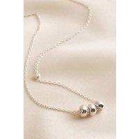 Mia Gioielli Women's Sterling Silver Dainty Beaded Necklace | Size: 45 cm