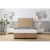 Comfort Beds Rosa Dumfries Ottoman Bed Base-54 Floor Standing Headboard in Light Brown | Size: Single