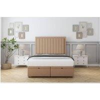 Comfort Beds Arizona Dumfries Ottoman Bed Base-54 Floor Standing Headboard in Light Brown | Size: Super King