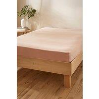 Martex Touch of Linen Fitted Sheet in Pale Pink | Size: Single Fitted