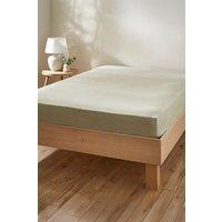 Martex Touch of Linen Fitted Sheet in Pale Green | Size: Double Fitted