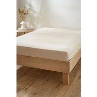 Martex Touch of Linen Fitted Sheet in Cream | Size: Double Fitted