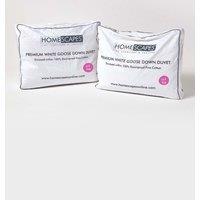 Homescapes Premium White Goose Down 15 Tog All Seasons Duvet | Size: Super King