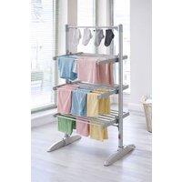 Neo Electric Heated Clothes Drying Rack 3 Tier Foldable Airer 1.2M in Silver